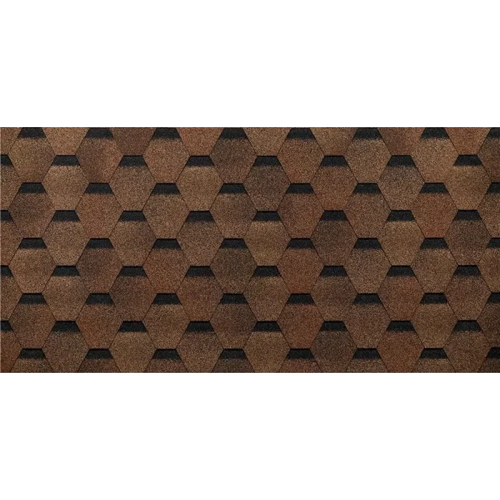 Гибкая черепица Docke EURASIA ШЕСТИГРАННИК Светло-коричневый