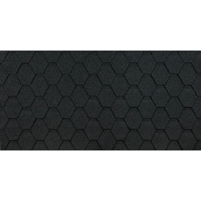 Гибкая черепица Docke EURASIA ШЕСТИГРАННИК Черный